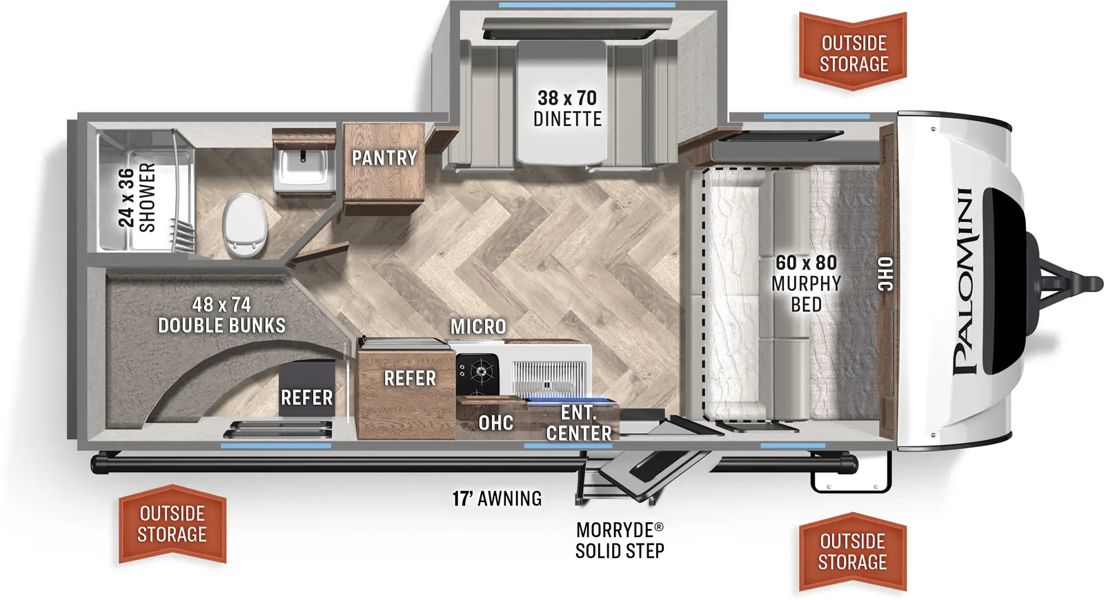 Palomini 191BHS Floorplan